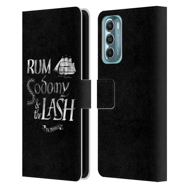 The Pogues Graphics Rum Sodony & The Lash Leather Book Wallet Case Cover For Motorola Moto G Stylus 5G (2022)