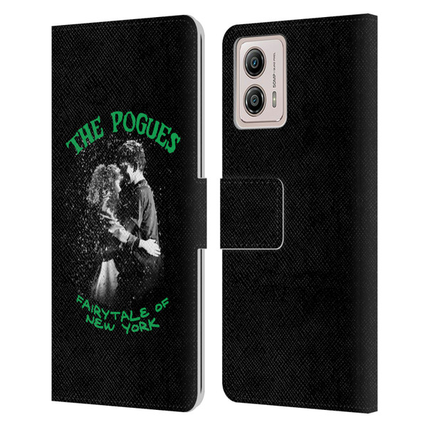 The Pogues Graphics Fairytale Of The New York Leather Book Wallet Case Cover For Motorola Moto G53 5G