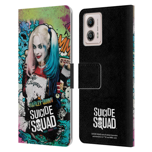 Suicide Squad 2016 Graphics Harley Quinn Poster Leather Book Wallet Case Cover For Motorola Moto G53 5G