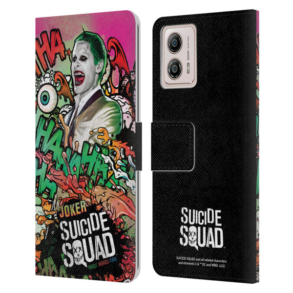 Suicide Squad 2016 Graphics Joker Poster Leather Book Wallet Case Cover For Motorola Moto G53 5G