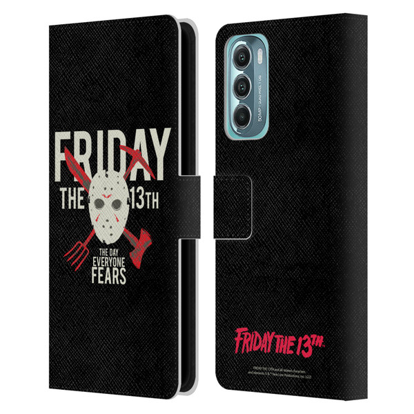 Friday the 13th 1980 Graphics The Day Everyone Fears Leather Book Wallet Case Cover For Motorola Moto G Stylus 5G (2022)