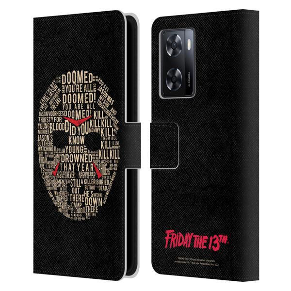 Friday the 13th 1980 Graphics Typography Leather Book Wallet Case Cover For OPPO A57s