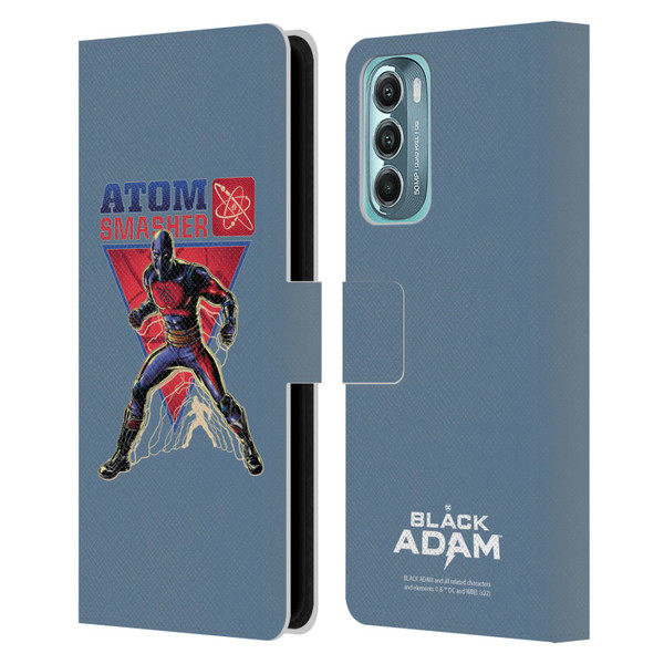 Black Adam Graphics Atom Smasher Leather Book Wallet Case Cover For Motorola Moto G Stylus 5G (2022)