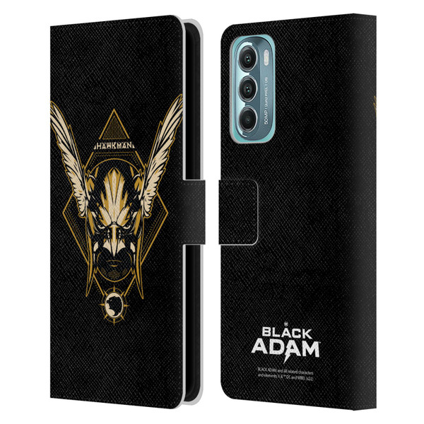 Black Adam Graphics Hawkman Leather Book Wallet Case Cover For Motorola Moto G Stylus 5G (2022)
