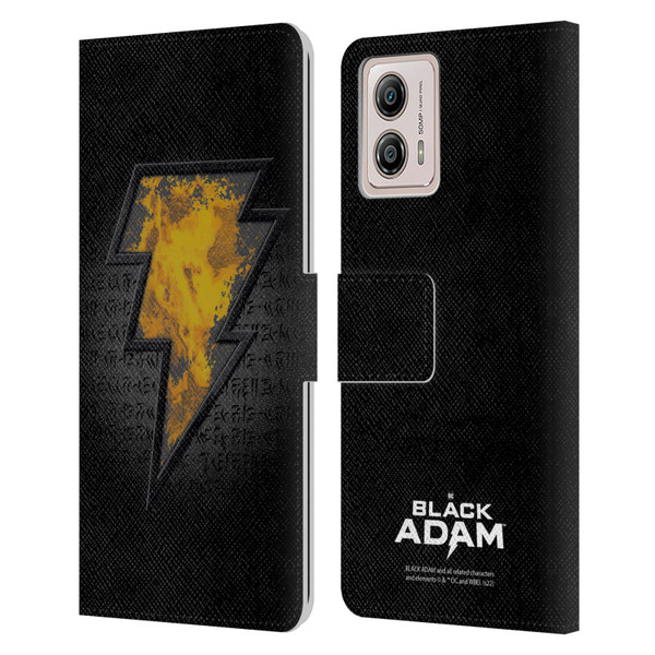 Black Adam Graphics Icon Leather Book Wallet Case Cover For Motorola Moto G53 5G