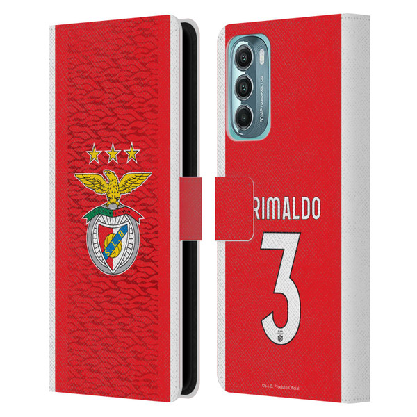 S.L. Benfica 2021/22 Players Home Kit Álex Grimaldo Leather Book Wallet Case Cover For Motorola Moto G Stylus 5G (2022)