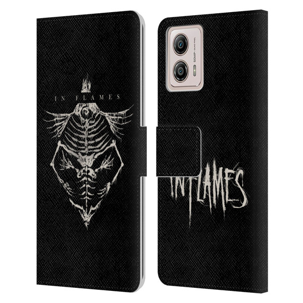 In Flames Metal Grunge Jesterhead Bones Leather Book Wallet Case Cover For Motorola Moto G53 5G