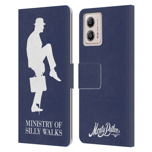 Monty Python Key Art Ministry Of Silly Walks Leather Book Wallet Case Cover For Motorola Moto G53 5G