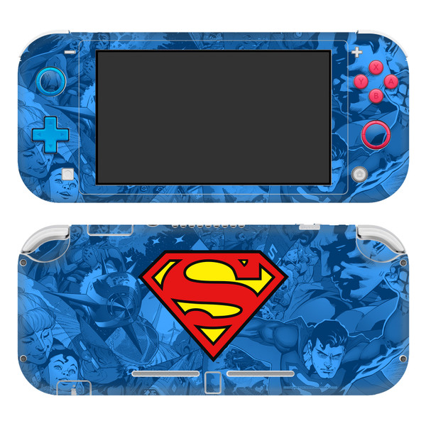 Superman DC Comics Logos And Comic Book Collage Vinyl Sticker Skin Decal Cover for Nintendo Switch Lite