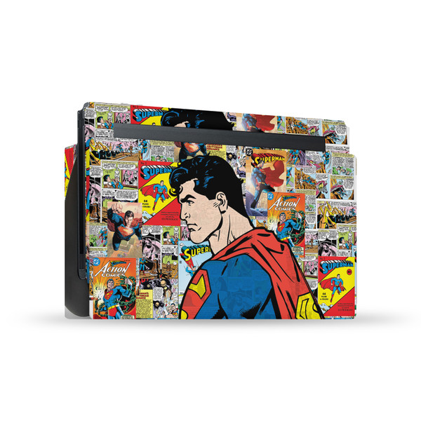 Superman DC Comics Logos And Comic Book Character Collage Vinyl Sticker Skin Decal Cover for Nintendo Switch Console & Dock