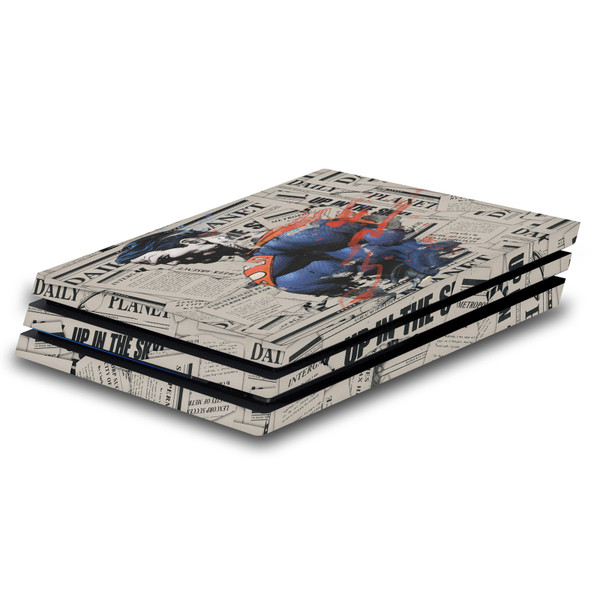 Superman DC Comics Logos And Comic Book Newspaper Vinyl Sticker Skin Decal Cover for Sony PS4 Pro Console
