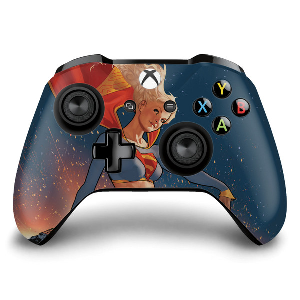 Superman DC Comics Logos And Comic Book Supergirl Vinyl Sticker Skin Decal Cover for Microsoft Xbox One S / X Controller