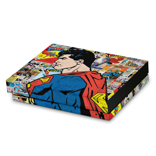 Superman DC Comics Logos And Comic Book Character Collage Vinyl Sticker Skin Decal Cover for Microsoft Xbox One X Console