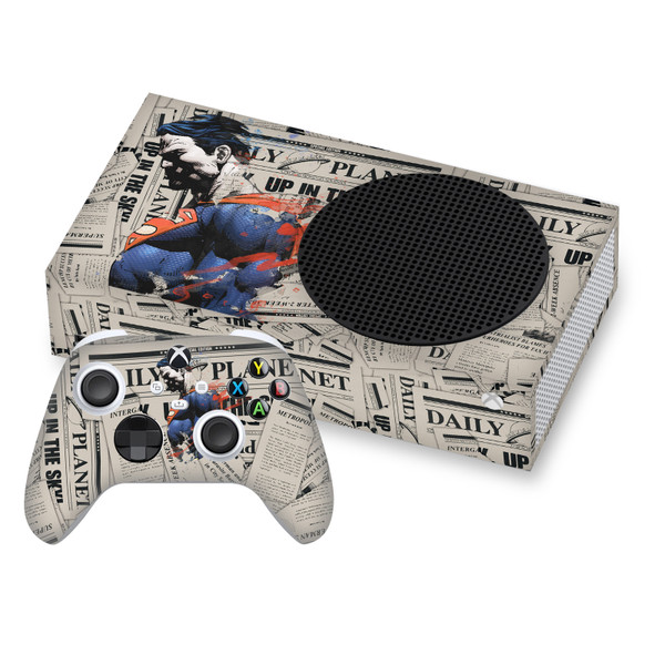 Superman DC Comics Logos And Comic Book Newspaper Vinyl Sticker Skin Decal Cover for Microsoft Series S Console & Controller