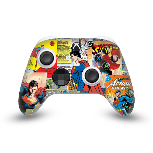 Superman DC Comics Logos And Comic Book Character Collage Vinyl Sticker Skin Decal Cover for Microsoft Xbox Series X / Series S Controller