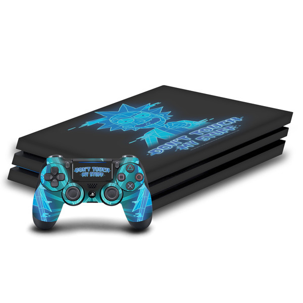 Rick And Morty Graphics Don't Touch My Stuff Vinyl Sticker Skin Decal Cover for Sony PS4 Pro Bundle
