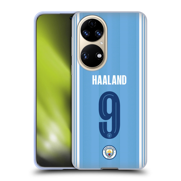 Manchester City Man City FC 2023/24 Players Home Kit Erling Haaland Soft Gel Case for Huawei P50