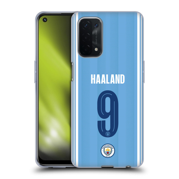 Manchester City Man City FC 2023/24 Players Home Kit Erling Haaland Soft Gel Case for OPPO A54 5G