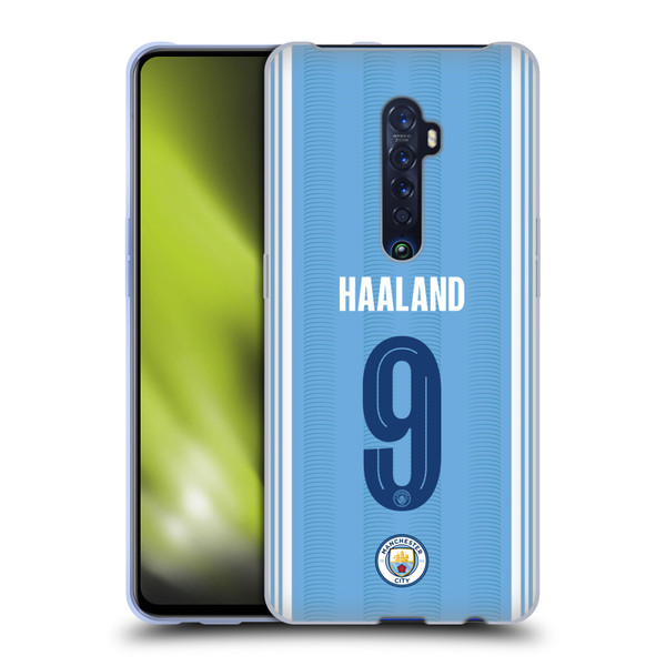 Manchester City Man City FC 2023/24 Players Home Kit Erling Haaland Soft Gel Case for OPPO Reno 2