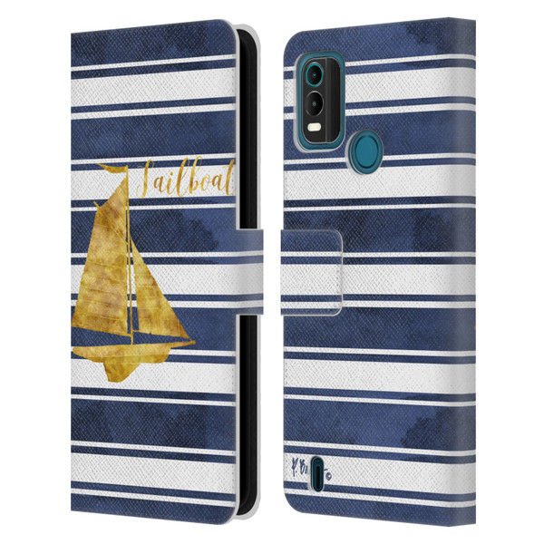 Paul Brent Nautical Sailboat Leather Book Wallet Case Cover For Nokia G11 Plus