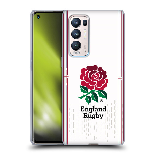 England Rugby Union 2023/24 Crest Kit Home Soft Gel Case for OPPO Find X3 Neo / Reno5 Pro+ 5G