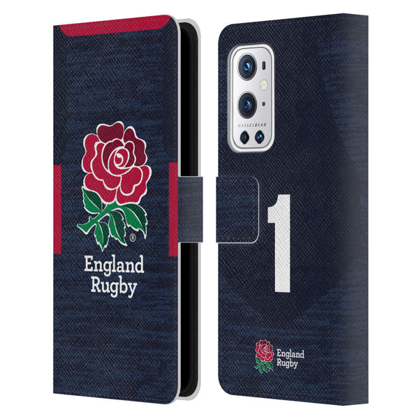 England Rugby Union 2020/21 Players Away Kit Position 1 Leather Book Wallet Case Cover For OnePlus 9 Pro