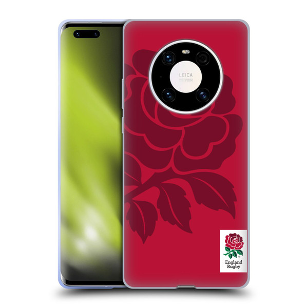 England Rugby Union 2016/17 The Rose Mono Rose Soft Gel Case for Huawei Mate 40 Pro 5G