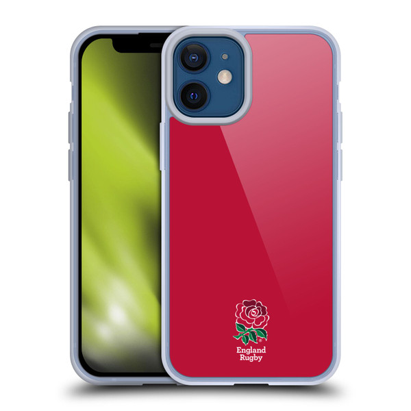 England Rugby Union 2016/17 The Rose Plain Red Soft Gel Case for Apple iPhone 12 Mini