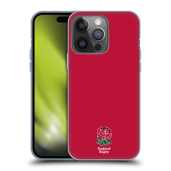 England Rugby Union 2016/17 The Rose Plain Red Soft Gel Case for Apple iPhone 14 Pro