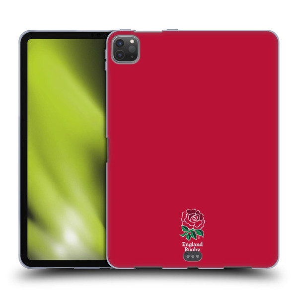 England Rugby Union 2016/17 The Rose Plain Red Soft Gel Case for Apple iPad Pro 11 2020 / 2021 / 2022