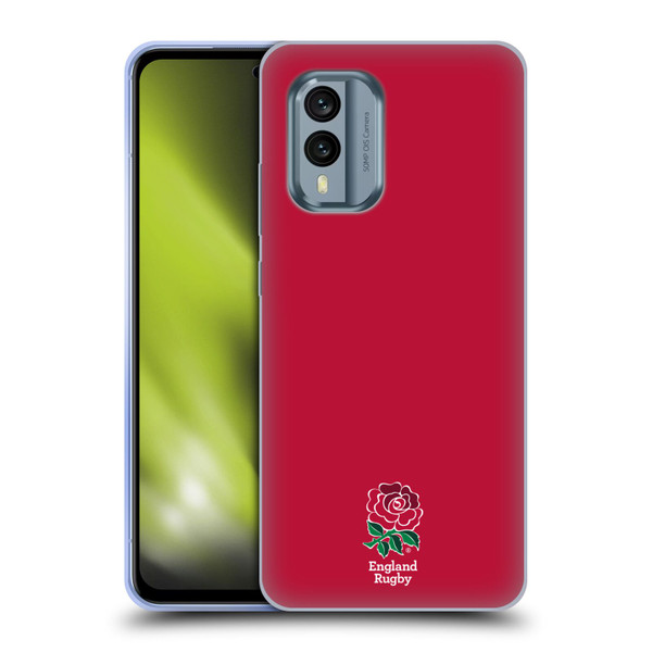 England Rugby Union 2016/17 The Rose Plain Red Soft Gel Case for Nokia X30