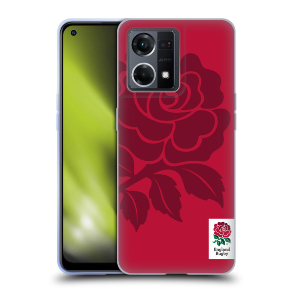 England Rugby Union 2016/17 The Rose Mono Rose Soft Gel Case for OPPO Reno8 4G