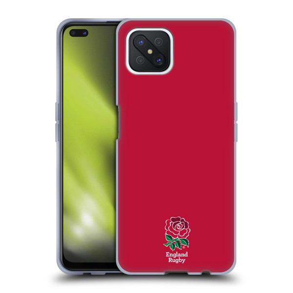 England Rugby Union 2016/17 The Rose Plain Red Soft Gel Case for OPPO Reno4 Z 5G