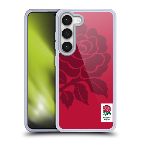 England Rugby Union 2016/17 The Rose Mono Rose Soft Gel Case for Samsung Galaxy S23 5G