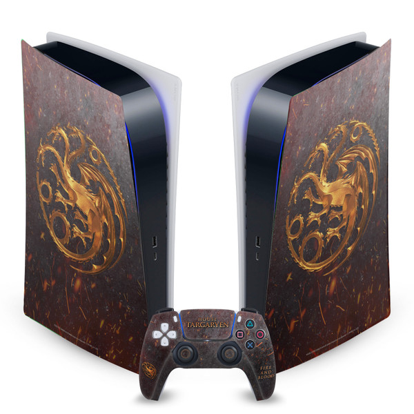 House Of The Dragon: Television Series Sigils And Characters House Targaryen Vinyl Sticker Skin Decal Cover for Sony PS5 Digital Edition Bundle