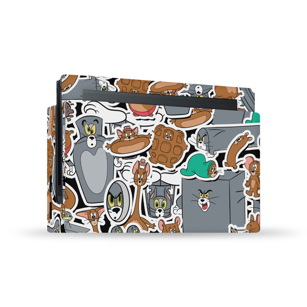 Tom and Jerry Graphics Funny Art Sticker Collage Vinyl Sticker Skin Decal Cover for Nintendo Switch Console & Dock