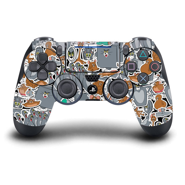 Tom and Jerry Graphics Funny Art Sticker Collage Vinyl Sticker Skin Decal Cover for Sony DualShock 4 Controller