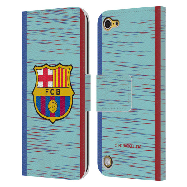 FC Barcelona 2023/24 Crest Kit Third Leather Book Wallet Case Cover For Apple iPod Touch 5G 5th Gen