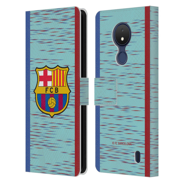 FC Barcelona 2023/24 Crest Kit Third Leather Book Wallet Case Cover For Nokia C21
