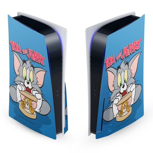 Tom and Jerry Graphics Character Art Vinyl Sticker Skin Decal Cover for Sony PS5 Disc Edition Console