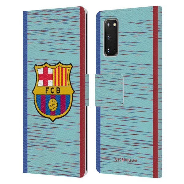 FC Barcelona 2023/24 Crest Kit Third Leather Book Wallet Case Cover For Samsung Galaxy S20 / S20 5G