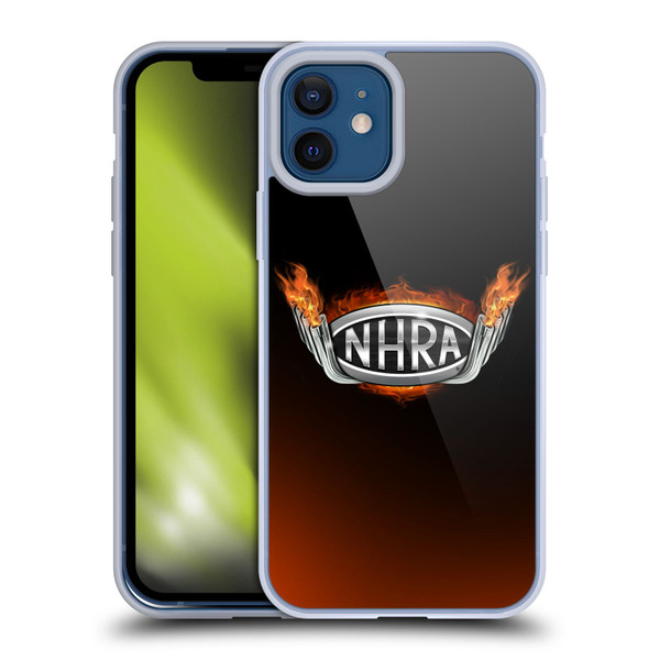 National Hot Rod Association Graphics Fire Logo Soft Gel Case for Apple iPhone 12 / iPhone 12 Pro