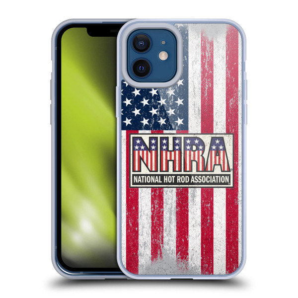 National Hot Rod Association Graphics US Flag Soft Gel Case for Apple iPhone 12 / iPhone 12 Pro