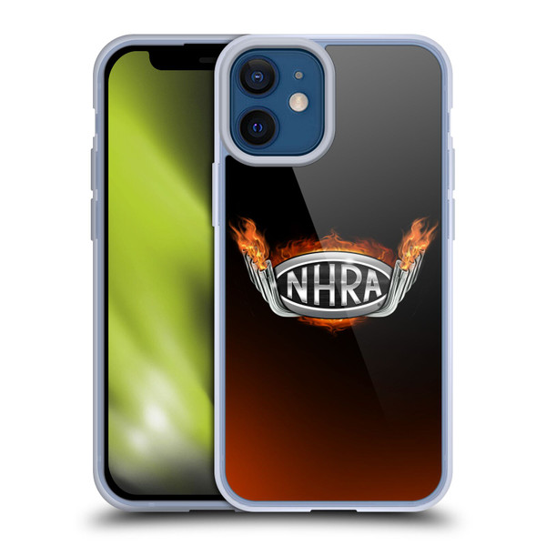 National Hot Rod Association Graphics Fire Logo Soft Gel Case for Apple iPhone 12 Mini