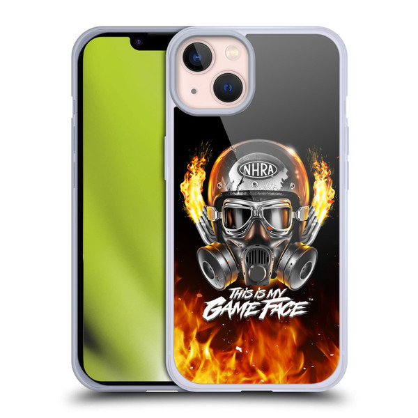 National Hot Rod Association Graphics Game Face Helmet Soft Gel Case for Apple iPhone 13