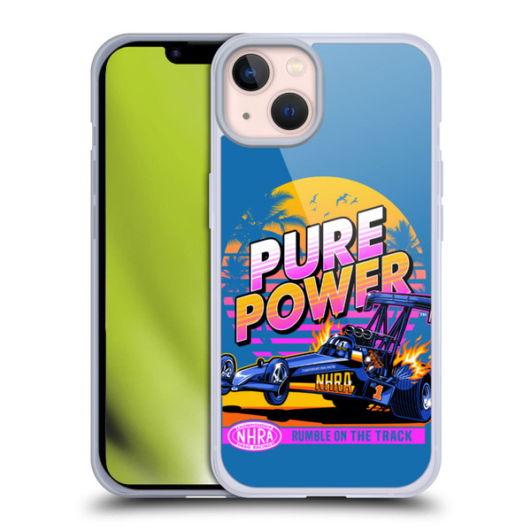 National Hot Rod Association Graphics Pure Power Soft Gel Case for Apple iPhone 13