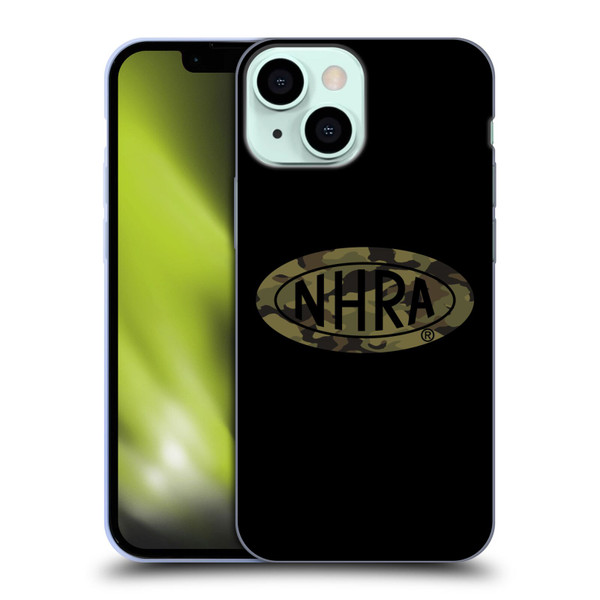 National Hot Rod Association Graphics Camouflage Logo Soft Gel Case for Apple iPhone 13 Mini