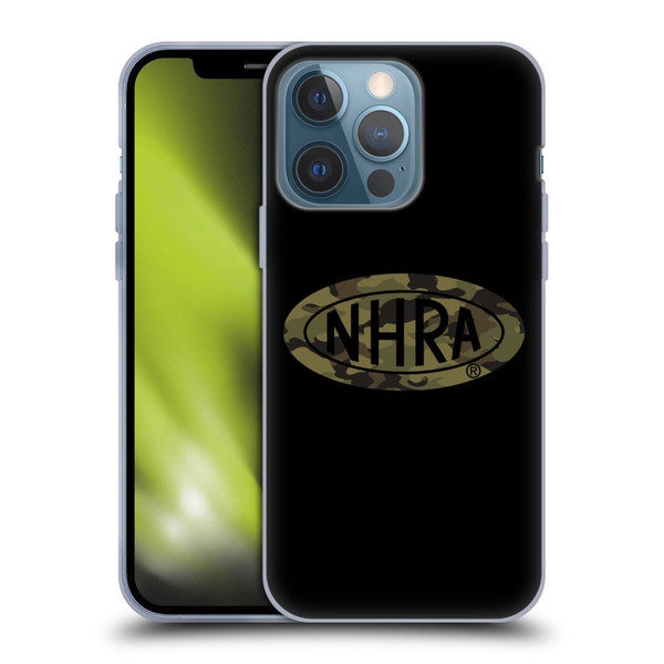 National Hot Rod Association Graphics Camouflage Logo Soft Gel Case for Apple iPhone 13 Pro