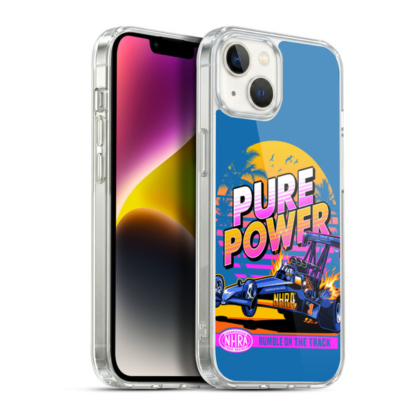 National Hot Rod Association Graphics Pure Power Soft Gel Case for Apple iPhone 14 Plus & MagSafe