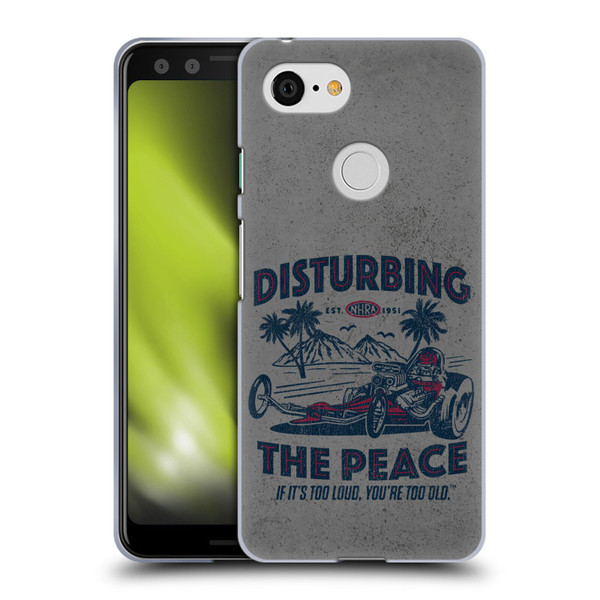 National Hot Rod Association Graphics Drag Peace Soft Gel Case for Google Pixel 3
